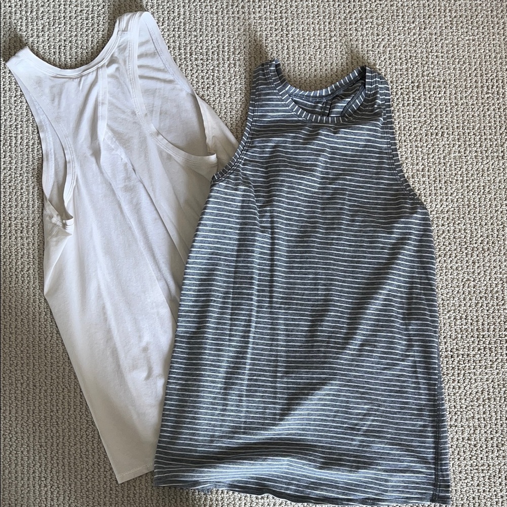 Lululemon High Neck Tie Back Tanks